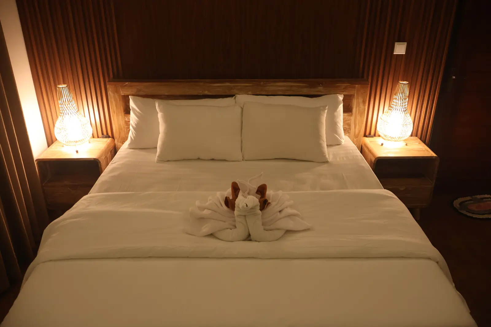 Second queen bedroom prepared with fresh linen