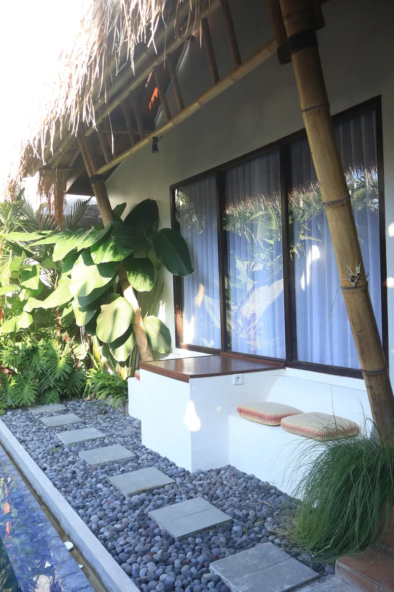 Contemporary Balinese thatched roof detail